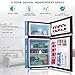 Northair 2-Door Mini Refrigerator with Handle, 3.2 Cubic Feet Capacity Compact Fridge for Dorm, Garage, Camper, Basement, Hotel or Office, Portable Refrigerator and Freezer with Fruit Vegetable Box