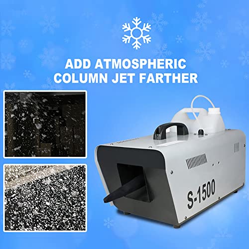 Máquina de nieve para escenario de 1500 W, máquina pulverizadora de efecto nieve con control remoto, generador de espuma de nieve y soplador de nieve miniatura 3