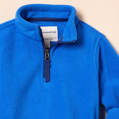 Image of Amazon Essentials Boys and Toddlers' Midweight Polar Fleece Quarter-Zip Pullover Jacket, Long Sleeve