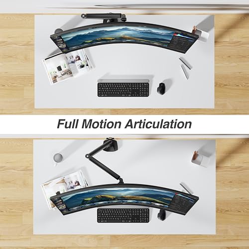 Image of AVLT Single 17 inch-45 inch Monitor Arm Desk Mount Premium - Black