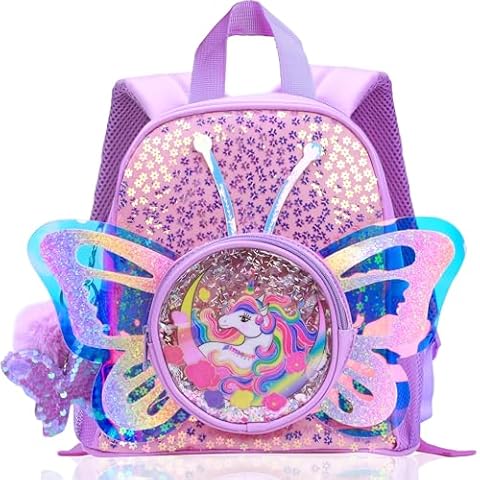 LSSAGOON Unicorn Butterfly Wings Backpack for Girls Cover
