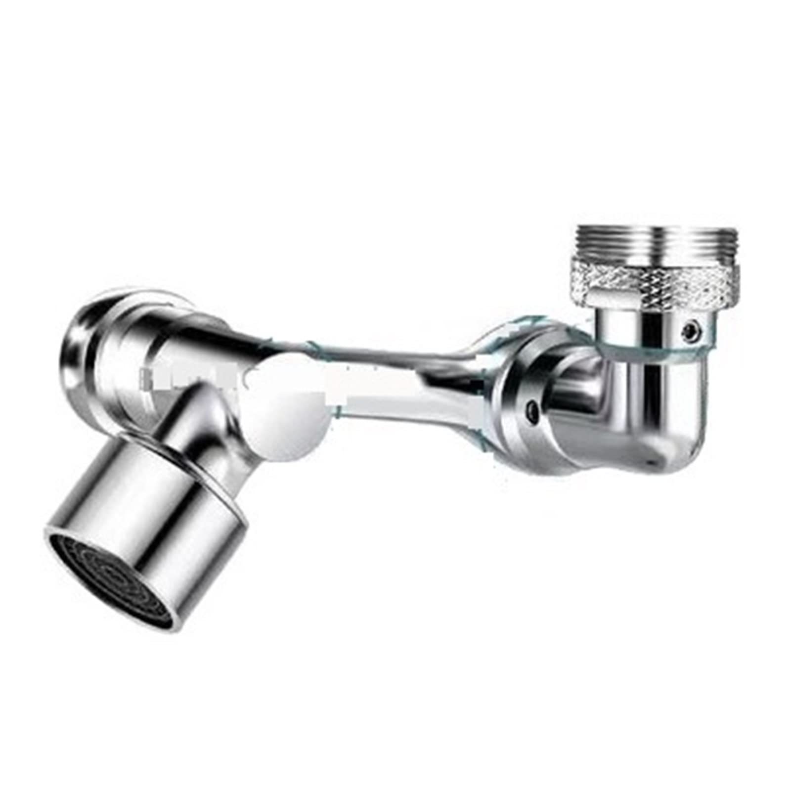 Eretyret 1080 Single Mode 99% Universal 1080° Rotary Extender Faucet Aerator Robotic Arm Plastic Splash For Kitchen Washbasin Faucets Bubbler Nozzle Foldable Design(1080 Single Mode)