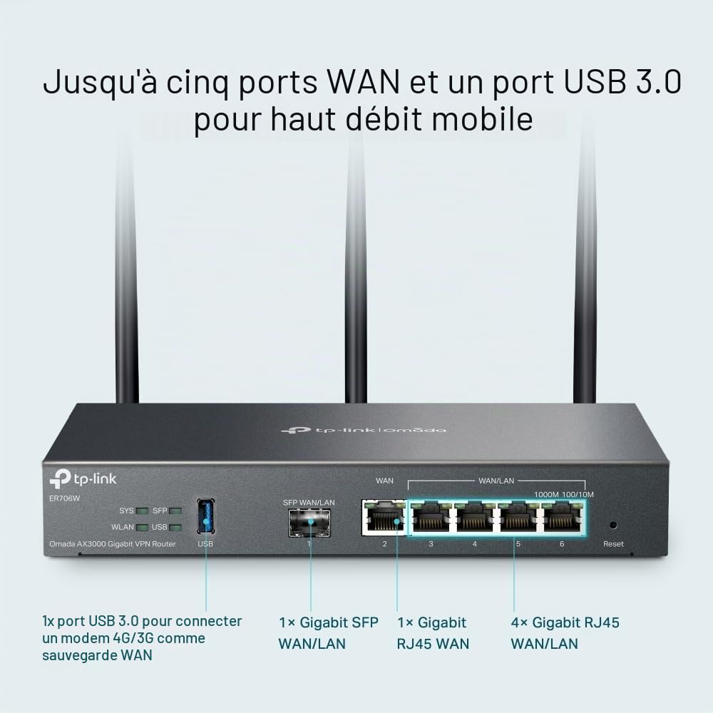 TP-LINK Omada ER706W V1 - Router wireless Switch a 4 porte