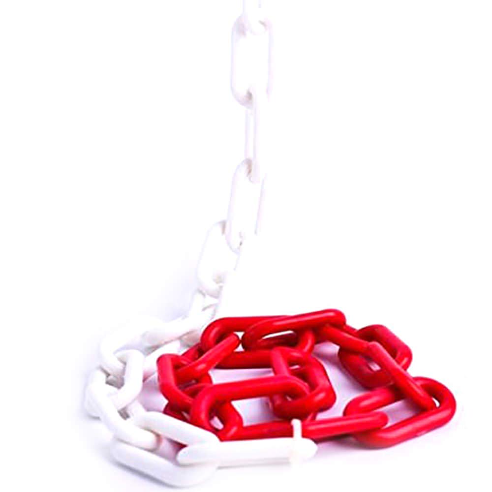 10m Marwotec Absperrkette rot/weiß - 8mm Kette - Kunststoffkette 10 m im Beutel