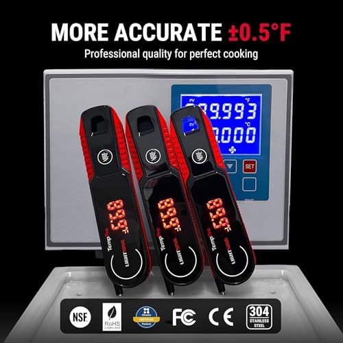 Image of TempPro Lightning 1-Sec Instant Read Meat Thermometer, Kitchen Food Thermometer with 180 Rotating Display, IP67 Waterproof Cooking Thermometer for Deep Fry Smoker BBQ Grill (Previously ThermoPro)
