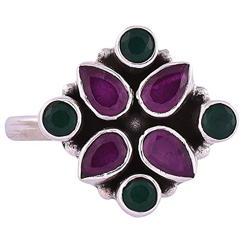 Peen Zone We Deliver The Actual Jewelry Women's 92.5-925 Sterling Emerald Ruby Toe Ring Leg Finger Rings Silver #TOP1