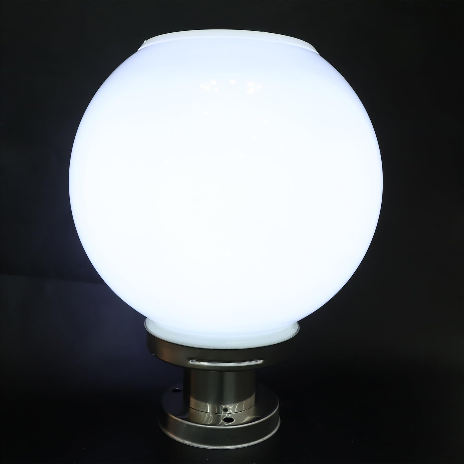 BESTonZON Lámpara Solar Para Exteriores Forma De Bola, Luz Solar Estigmatizada, Blanca 250mm, Aplique De Pared Para Patio, Resistente Al Agua, Luz Ambiental Para Jardín