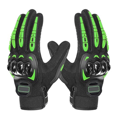 Guantes de motocicleta | Guantes de ATV de carcasa dura para pantalla táctil de dedo completo, accesorios de motocicleta transpirables, equipo de protección para deportes de motor para hombres y