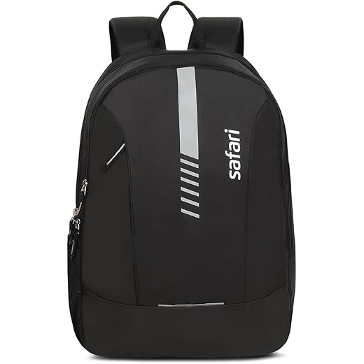 Safari Flash Medium 26L Water Resistant Polyester Casual Standard Backpack - Black