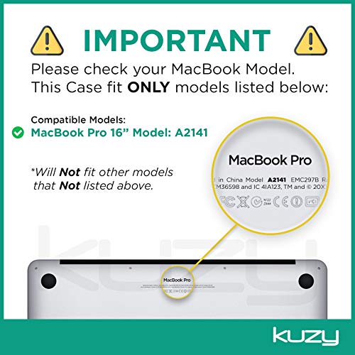 Kuzy Compatible with MacBook Pro 16 inch Case 2019 Release A2141 with Keyboard Cover Skin Hard Shell for MacBook Pro Case 16 inch with Touch Bar, Red - Thumbnail 7