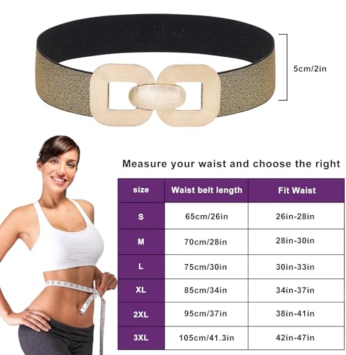 Wide Stretchy Belt for Women Elastic Waist Belts for Dresses3