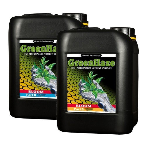 GreenHaze Grow or Bloom Nutrient Hydro NFT Systems Hard Soft Water Hydroponics (Bloom A+B 5L)