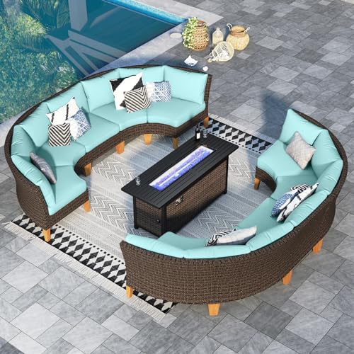Sophia & William Patio Furniture Set with Fire Pit Table,