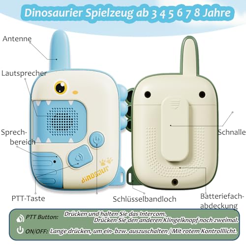 Spielzeug ab 3 4 5 Jahre,Walkie Talkie Kinder Dinosaurier Spielzeug ab 3 4 5 6 7 8 Jahre Geschenke Junge Mädchen 3-10 Junge Mädchen Outdoor Spiele für Kinder Walki Talki Geschenke Weihnachten Ostern