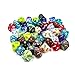 Assorted Mini Dice with Numbers D10 10mm (3/8in) Pack of 50 Chessex