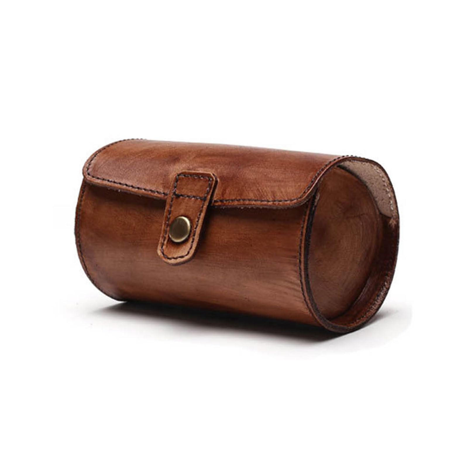 XJBTBA Rotolo per Orologi, custodie da Viaggio con Velluto di Lusso, Scatola Interna per Orologi, Multifunzionale, 2/3 Griglie, Pelle di Vacchetta Come descritto