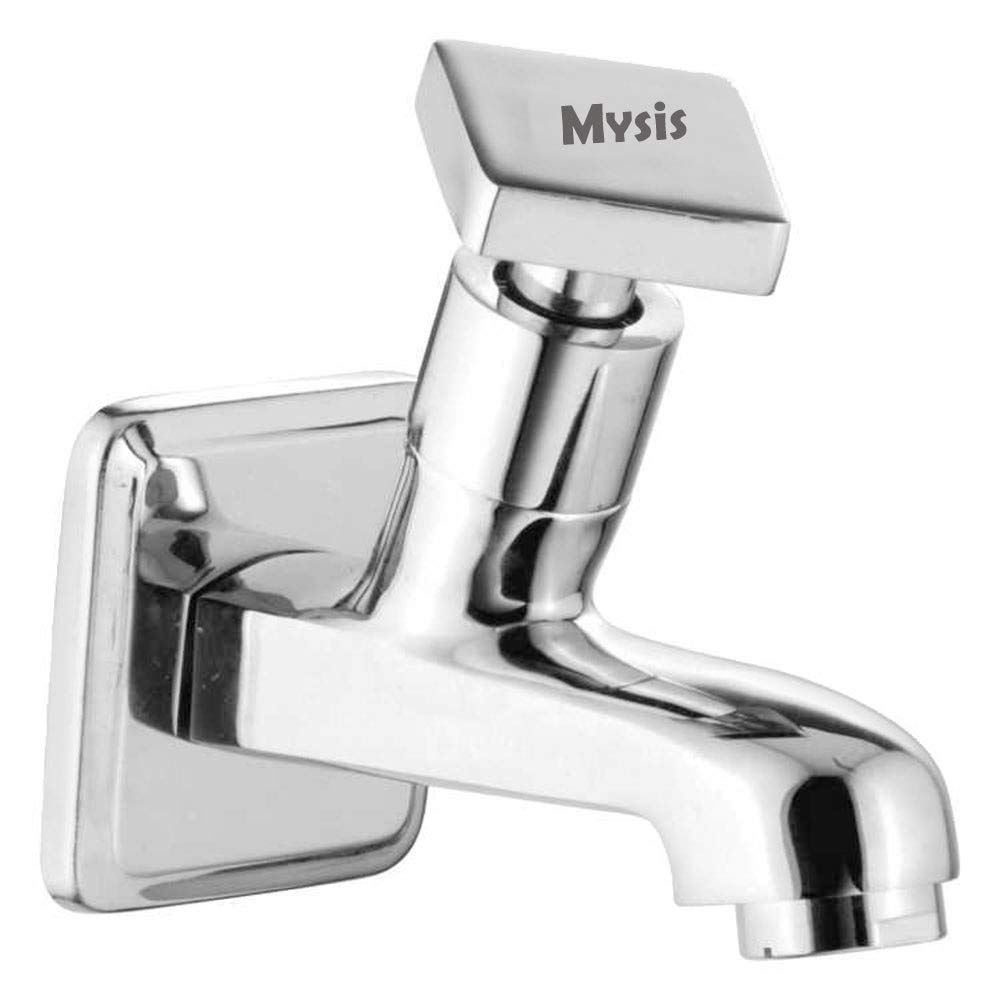 Mysis Melody Brass Bib Cock With Wall Flange (Chrome Finish)