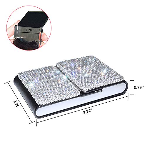 Eing Cigarette Case Aluminum For Whole Package Cigarettes 7Pcs Anti-Collision Splash Proof And Scratch Resistant Bling Crystal Cigarette Box,Silver #TOP6