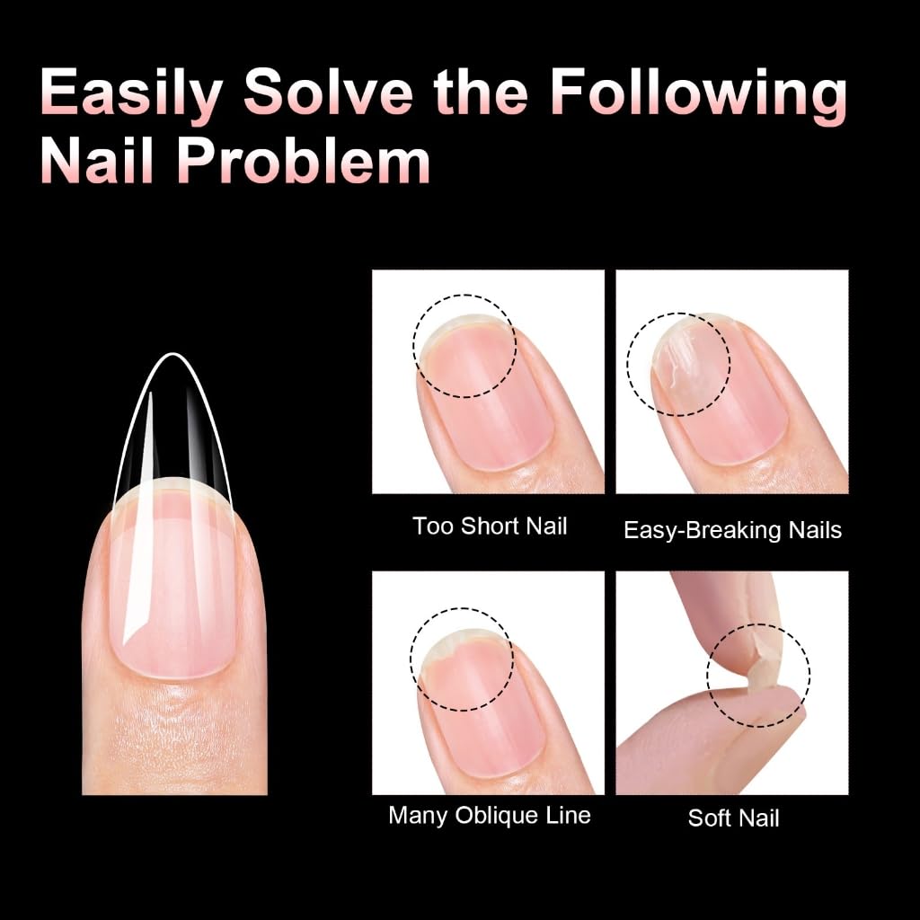 Half Covers Fake Nails Half Matte Full Covers False Nails Tips Pre-File for Nails Extension Art DIYS Salo
