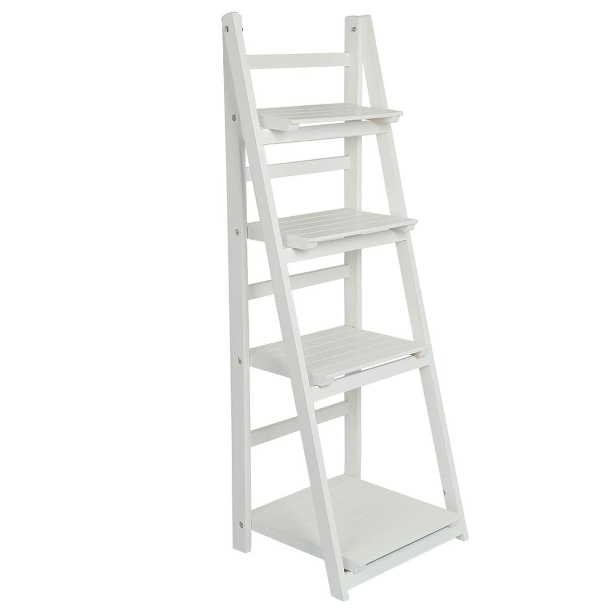 Buy AllRight 4 Tiers Ladder Book Shelf Wooden Bookcase Home Decor