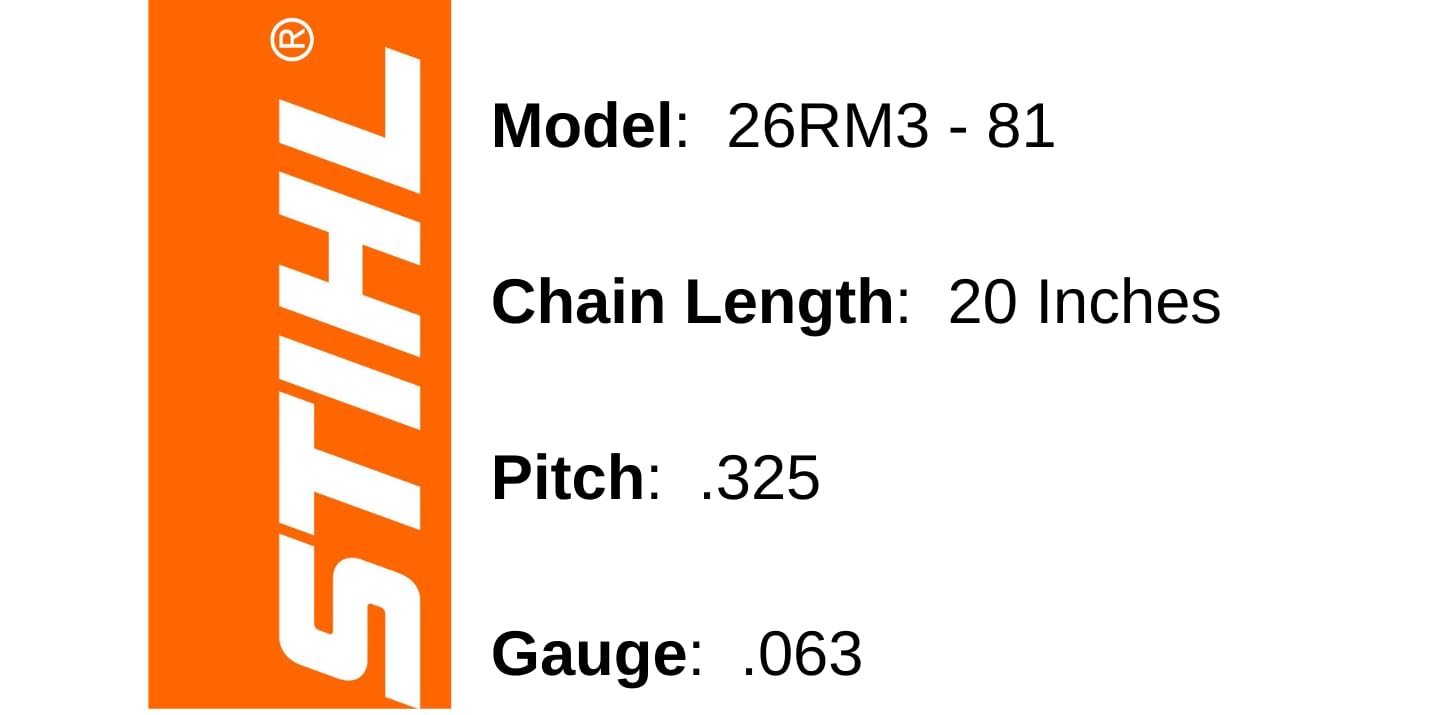 STIHL 26RM3-81 Oilomatic Rapid Micro 3 - Cadena de sierra, 50,8 cm, 2 unidades