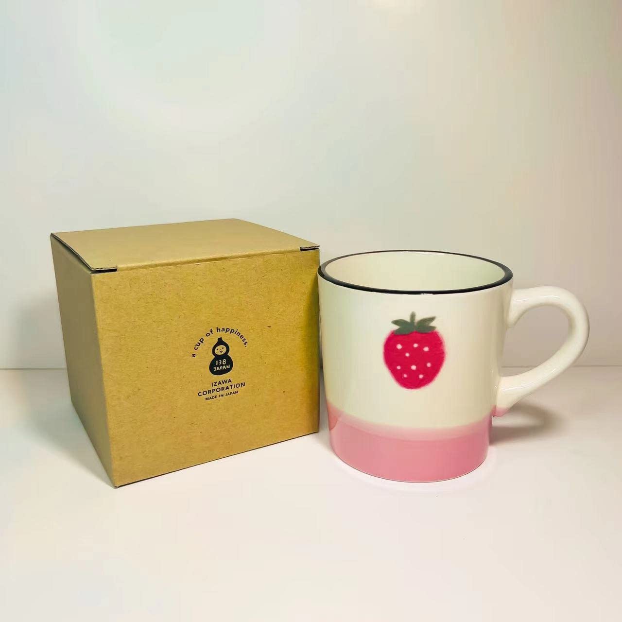 Izawa Corporation A Cup of Happiness. Minori Mug, Strawberry, Size