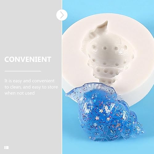 Miniatura 3 de TEHAUX Molde de silicona para concha, moldes de jabón, moldes para resina epoxi, decoración de caracola, para decoración de escritorio de bricolaje,