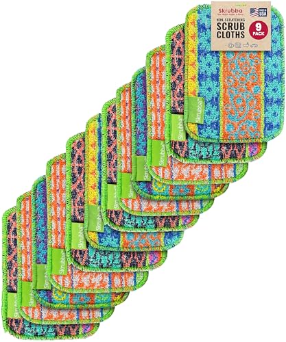 Image of Wet-it! Skrubba 12-Pack Reusable Dish Scrubbers - Non-Scratch Scouring Pads for Kitchen & Household - Eco-Friendly, Dishwasher Safe Scrub Sponges for Dishes, Pots & Pans (Vogue)
