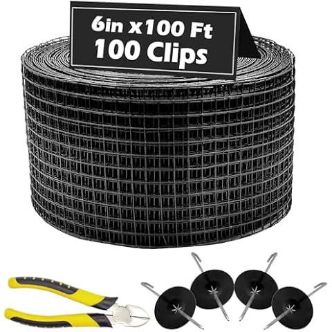 Prolee 100FT Solar Panel Bird/Critter Guard Anti-Rust with 100 Fastener Clips Rooftop Solar Panel Bird Wire Screen, Removable without Damage (6 Inch x 100 Feet) Cover