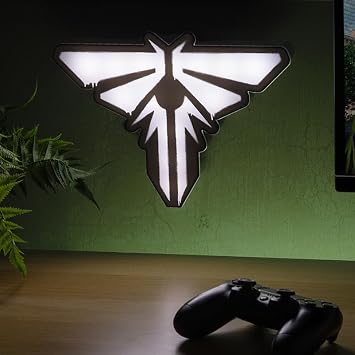 Paladone The Last of Us Firefly Light - Officially Licensed Movie Logo Light, Game & Living Room Decor and Gift, Neon Firefly Room Accessory and Nightlight for Fans of TV Show | Firefly Logo Design Colour Changing Modes USB Or Battery Powered Wall Or Desk Display Fan Gift