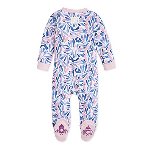 Image of Burt's Bees Baby unisex-baby Sleep & Play, Organic One-piece Romper-jumpsuit Pj, Zip Front Footed Pajama