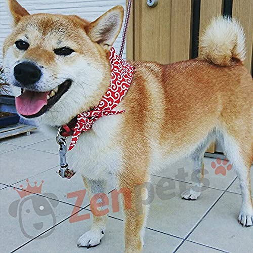 最安値 犬用 ネッククーラー ハンダナ 唐草模様 冷える 保冷剤付き 風呂敷首巻 L 緑色 の価格比較