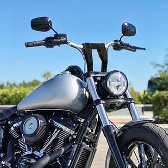 Motorcycle Handlebar Risers Handle Bar Riser Fit For Harley Softail Sport Glide Street Bob Lowrider ST FXST 2018-2023 with 1.0" Clamping Area (Black 6 inch tall)