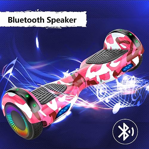 Image of LIEAGLE Hoverboard, 6.5 inch Self Balancing Scooter Hover Board with Bluetooth Wheels LED Lights for Kids Adults