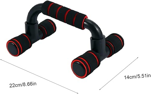 Miniatura 2 de Kit de rodillo de abdominales de doble rueda roja con barras de flexión, herramienta de agarre de cuerda elástica para fortalecer el núcleo,