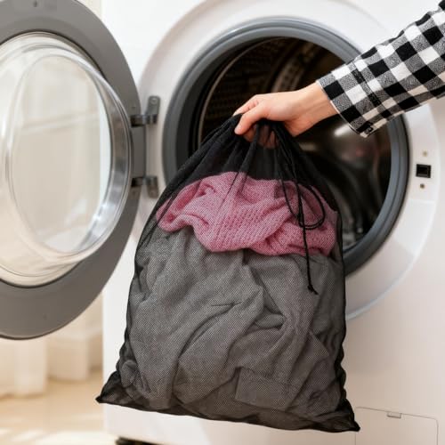 Bolsas de malla de lavandería para lavadora en formato maxi de 70 x 90 cm con costuras reforzadas 8