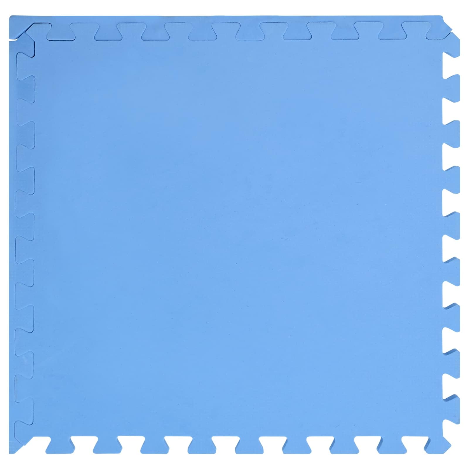 Mata ochronna pod basen z pianki EVA, zestaw 40 sztuk, niebieska, 14,4 m², 60 x 60 cm, modułowa podkładka pod basen, taras, do ogrodu
