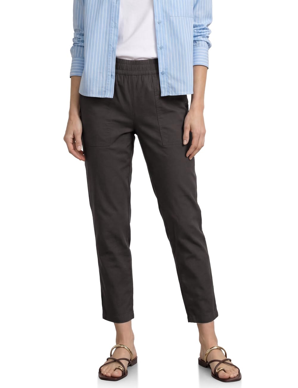 Street One Damen Slim Leg Chino mit Elastikbund 3817598
