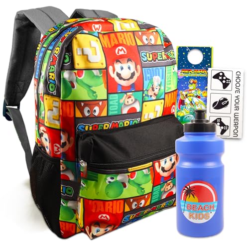 Super Mario Backpack School Supplies Set - 16