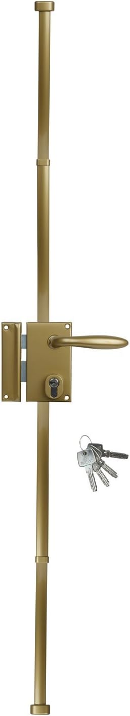 BRICARD 74623 Multi-Touch 3 Point Vertical Lock, Gold BRICARD 74623 Multi-Touch 3 Point Vertical Lock, Gold
