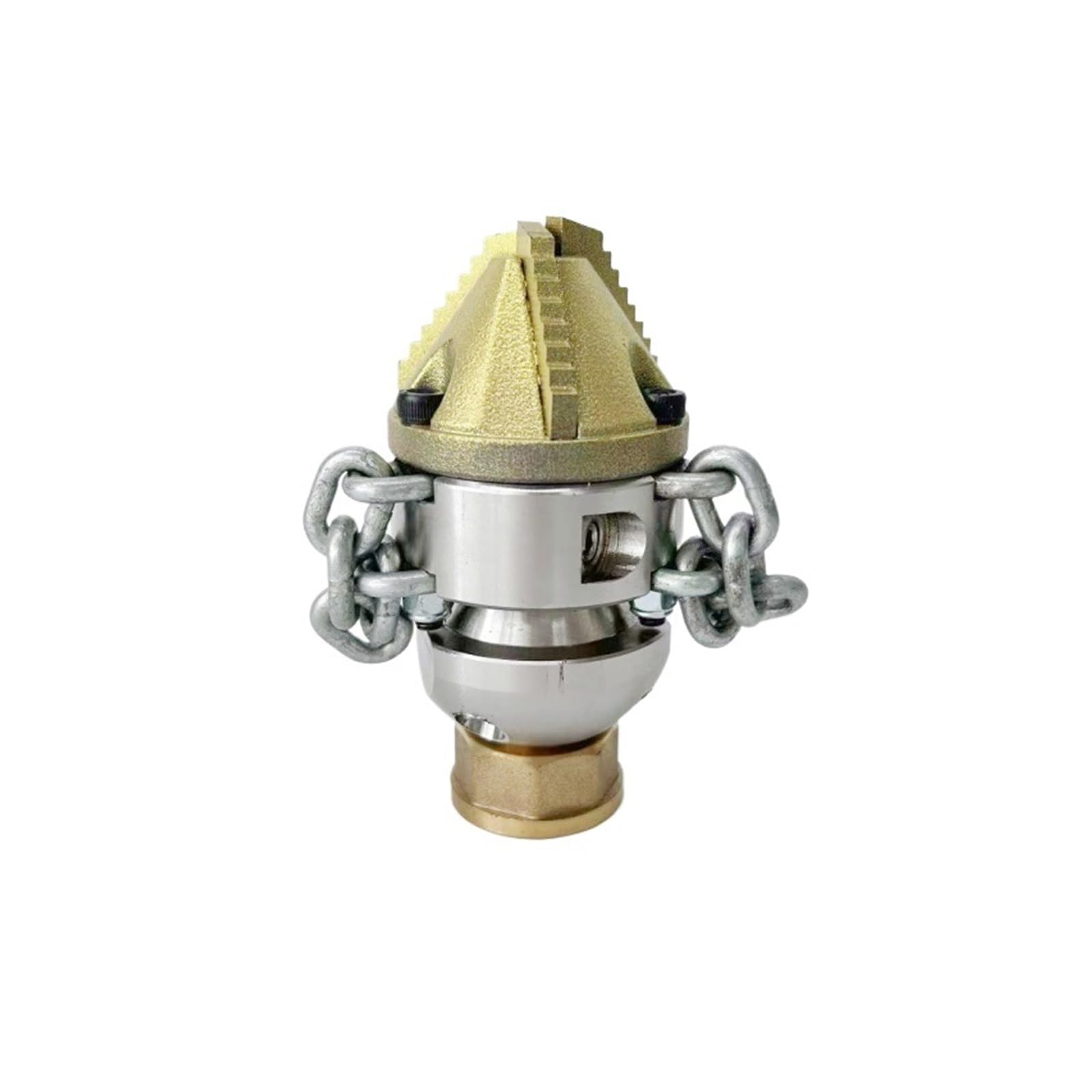 Boquilla, de alcantarillado Limpieza drenaje giratoria Tubería flujo grande for desatascar Mayal cadena 300 bar(1/2 hembra 80LPM)(M27 male 80LPM)