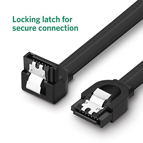 Cabo SATA III da UGREEN de 90 graus, pacote com 3 unidades de 6 Gbps de cabo de dados SSD HDD reto p