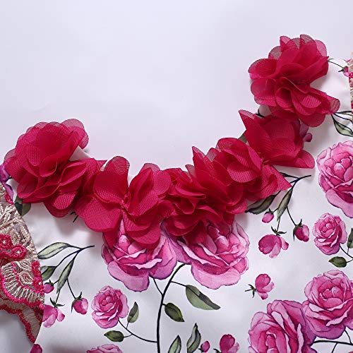 Pettigirl Girls Kids Summer Deep Pink Vintage Floral Sleeveless Boutique Clothes Toddler Lovely Birthday Party Dresses3