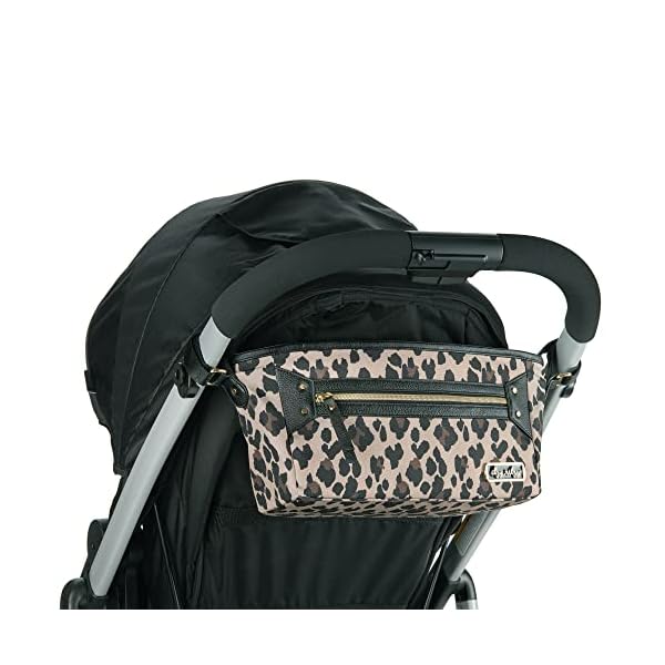 Itzy Ritzy Verstellbarer Kinderwagen-Organizer mit zwei integrierten Taschen, Fronttasche mit Reißverschluss und… – Bild 3