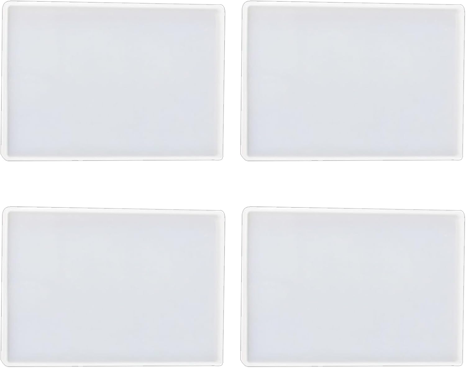 4 Pcs 7x5 inch Resin Tray Molds, Rectangle Silicone Molds, Flat Concrete Molds Resin Epoxy Silicone Board for Epoxy DIY Crafts