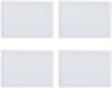4 Pcs 7x5 inch Resin Tray Molds, Rectangle Silicone Molds, Flat Concrete Molds Resin Epoxy Silicone Board for Epoxy DIY Crafts