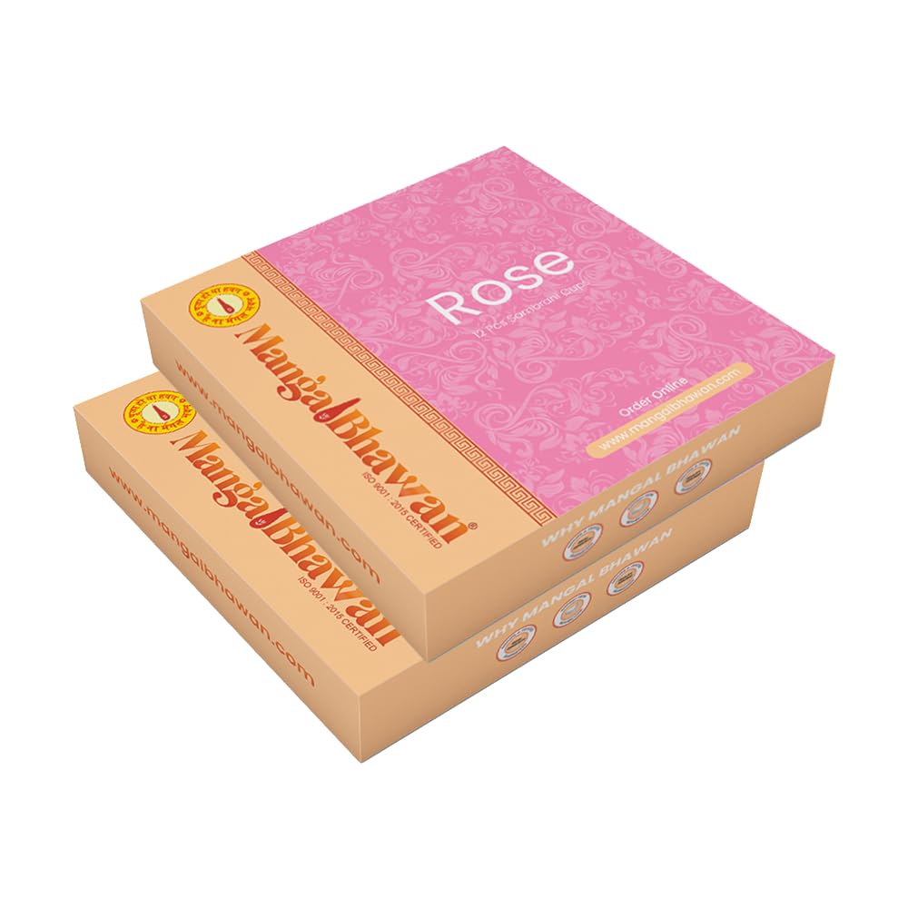 mangalbhavan.in Mangal Bhawan Organic Havan Cups | Rose Sambrani Dhoop | 12 Cups + Free Burner Plate | Ideal for Home, Meditation, and Puja (Pack of 2)-picture-24
