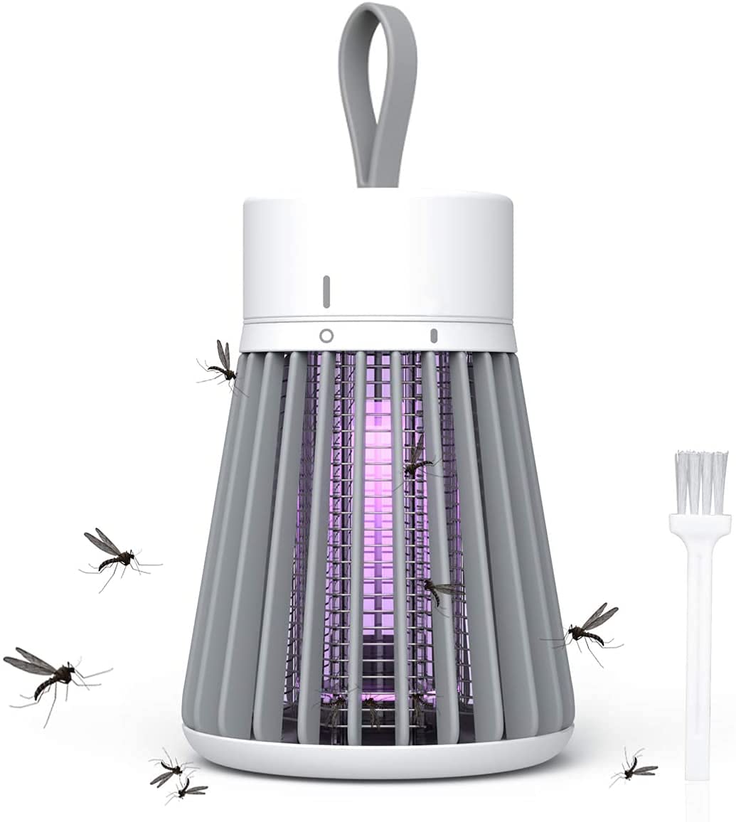 Kixre 2021 Upgrade Buzz b Gone Mosquito Zapper, 360° UV Electric Bug Zapper, Ultra-Quiet Fly Zapper Indoor, Portable Outdoor Bug Zapper for Home Garden Backyard Patio Camping
