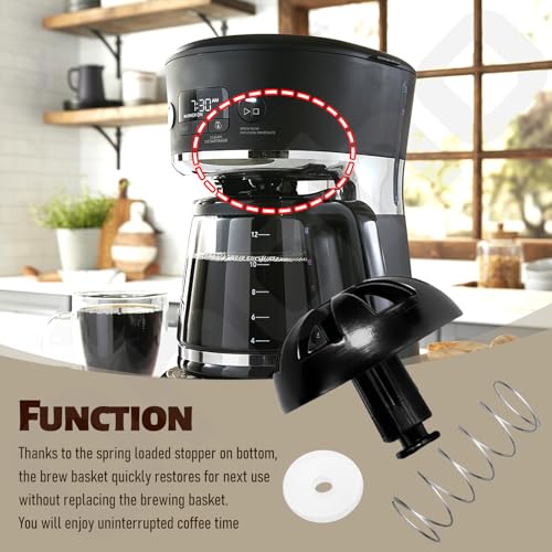 Image of 2 Pack Coffee Maker Brew Basket Water Stop Valve Kit for Mr. Coffee Black and Decker Hamilton Coffee Maker Parts 990117900 990237500 Coffee Maker Parts for 49976 49954 49947 49966 49957 49958 | for Mr. Coffee Black and Decker Hamilton Coffee Maker Parts 990117900 990237500 for 49976 49954 49947 49966 49957 49958