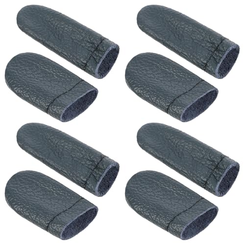 Lot de 4 paires de protège-doigts en cuir pour couture, feutrage à l'aiguille, protection des doigts pour travaux manuels (couleur aléatoire) Lot de 4 paires de protège-doigts en cuir pour couture, feutrage à l'aiguille, protection des doigts pour travaux manuels (couleur aléatoire)